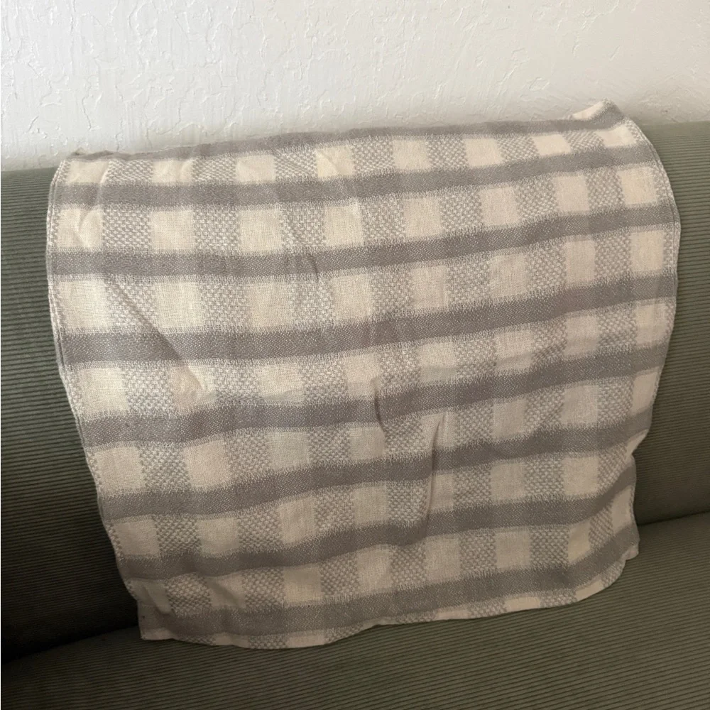 Gray and White Checkered Pillow Cover 20x20
